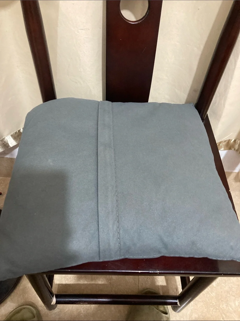 Soft Gray Chair Cushion Pillow - Neutral Home Bedding